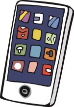 Die Illustration zeigt ein Mobiltelefon.